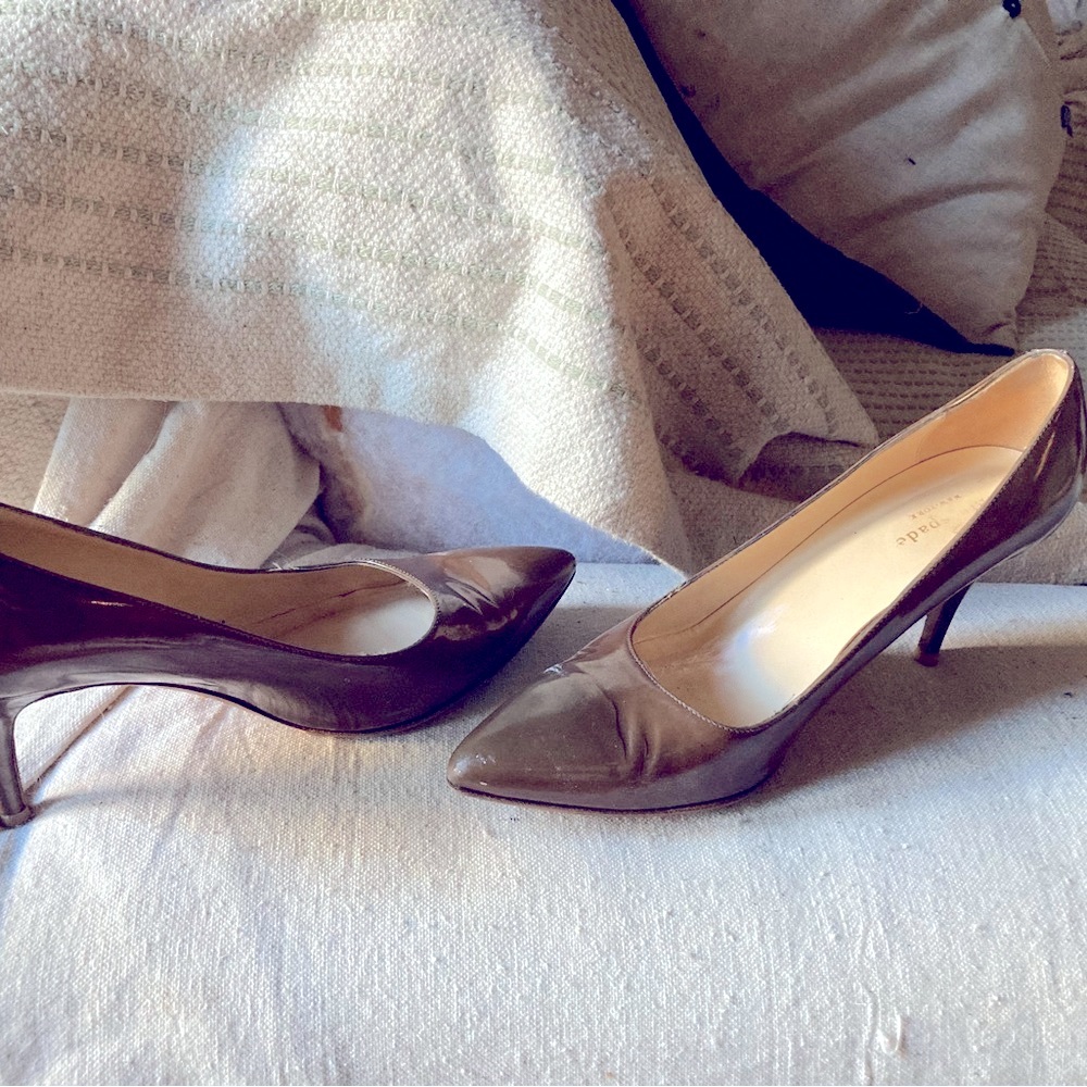 Kate Spade Taupe to Milk Chocolate Brown Heels 8.5 3” Heel